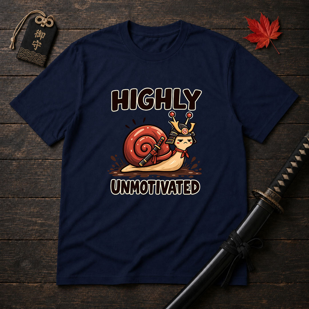 Highly Unmotivated Samurai Snail T-Shirt