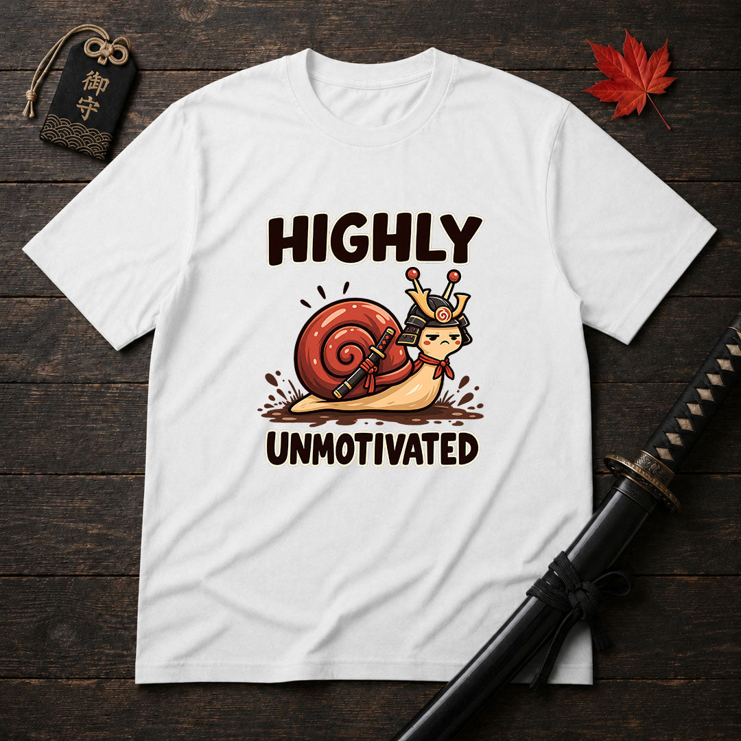 Highly Unmotivated Samurai Snail T-Shirt