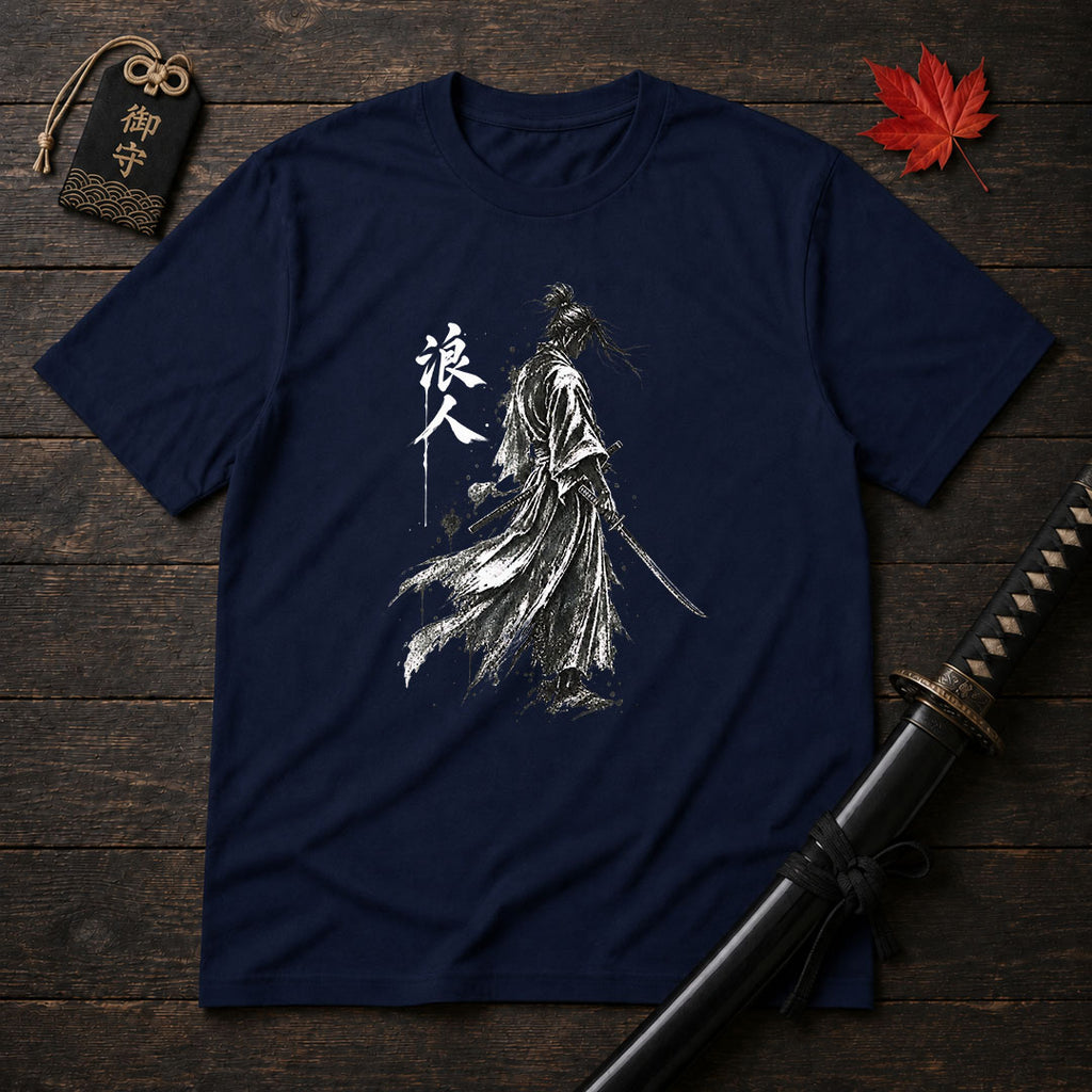 Ink Brush Samurai Silhouette T-Shirt