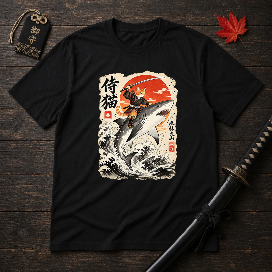 Katana-Wielding Cat T-Shirt