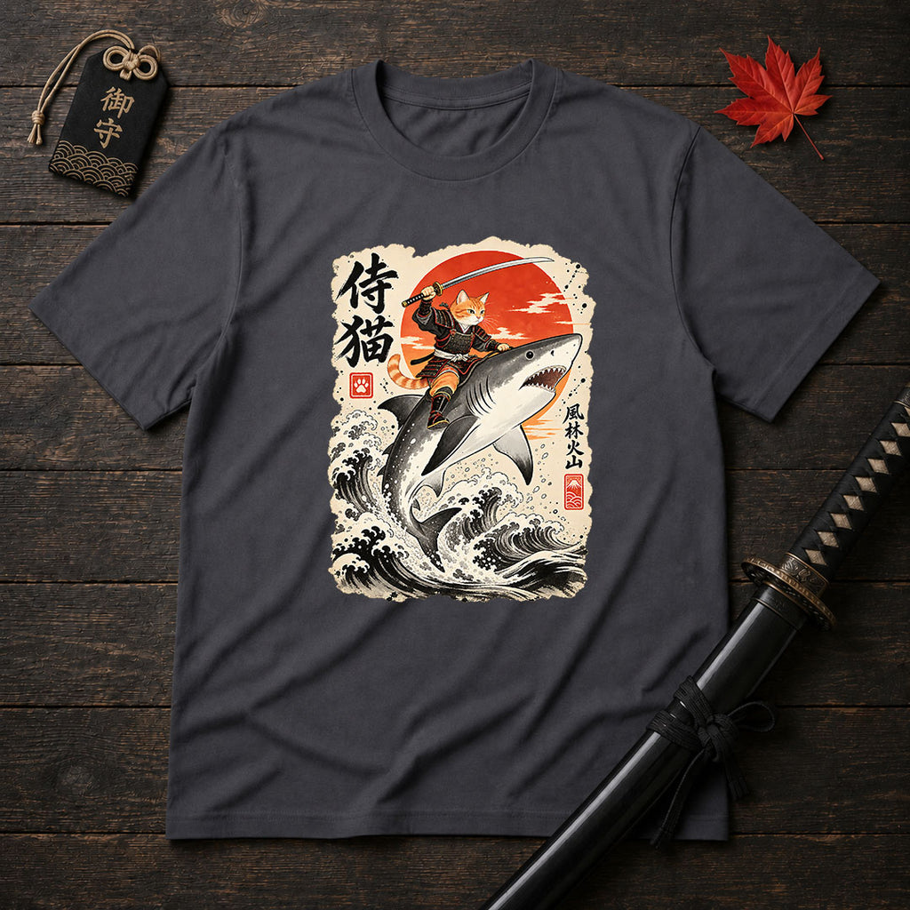 Katana-Wielding Cat T-Shirt