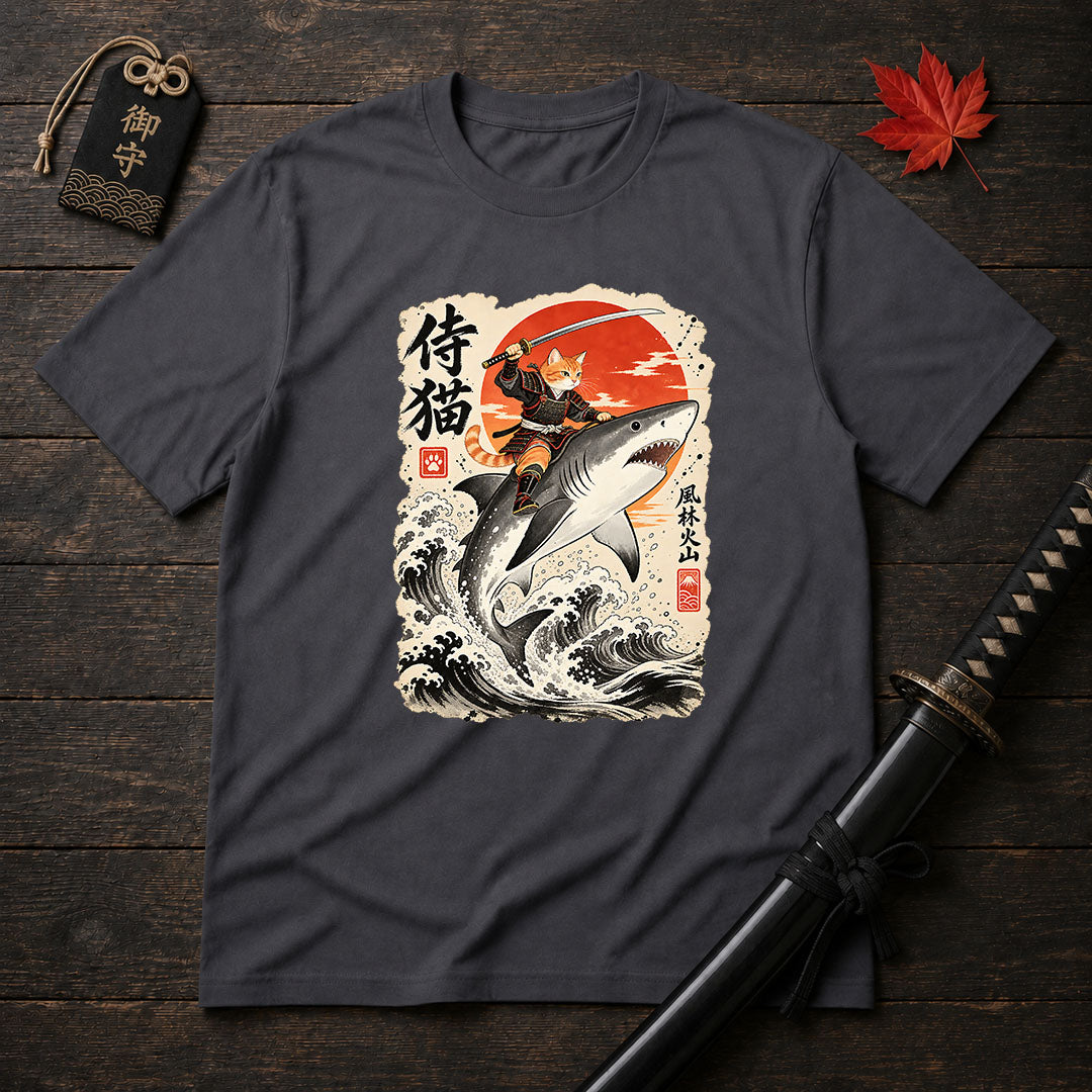 Katana-Wielding Cat T-Shirt