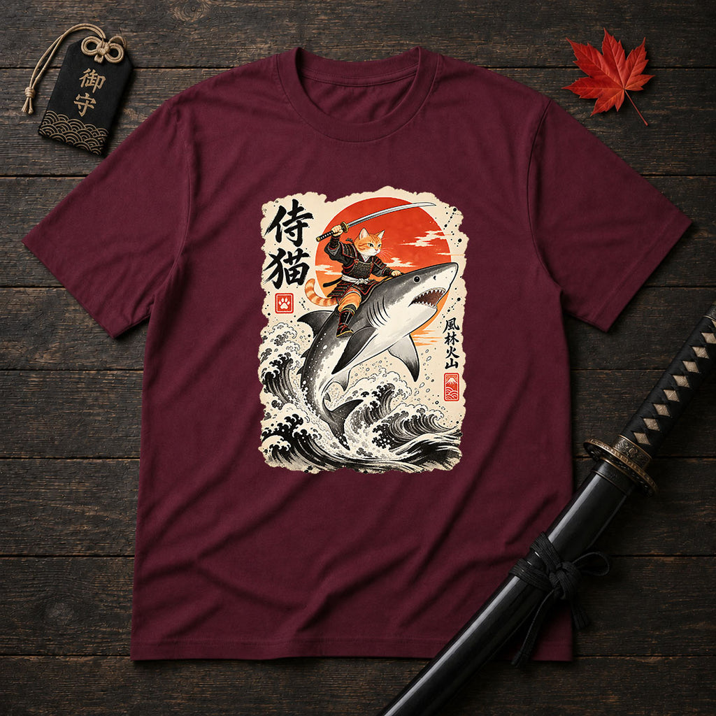 Katana-Wielding Cat T-Shirt