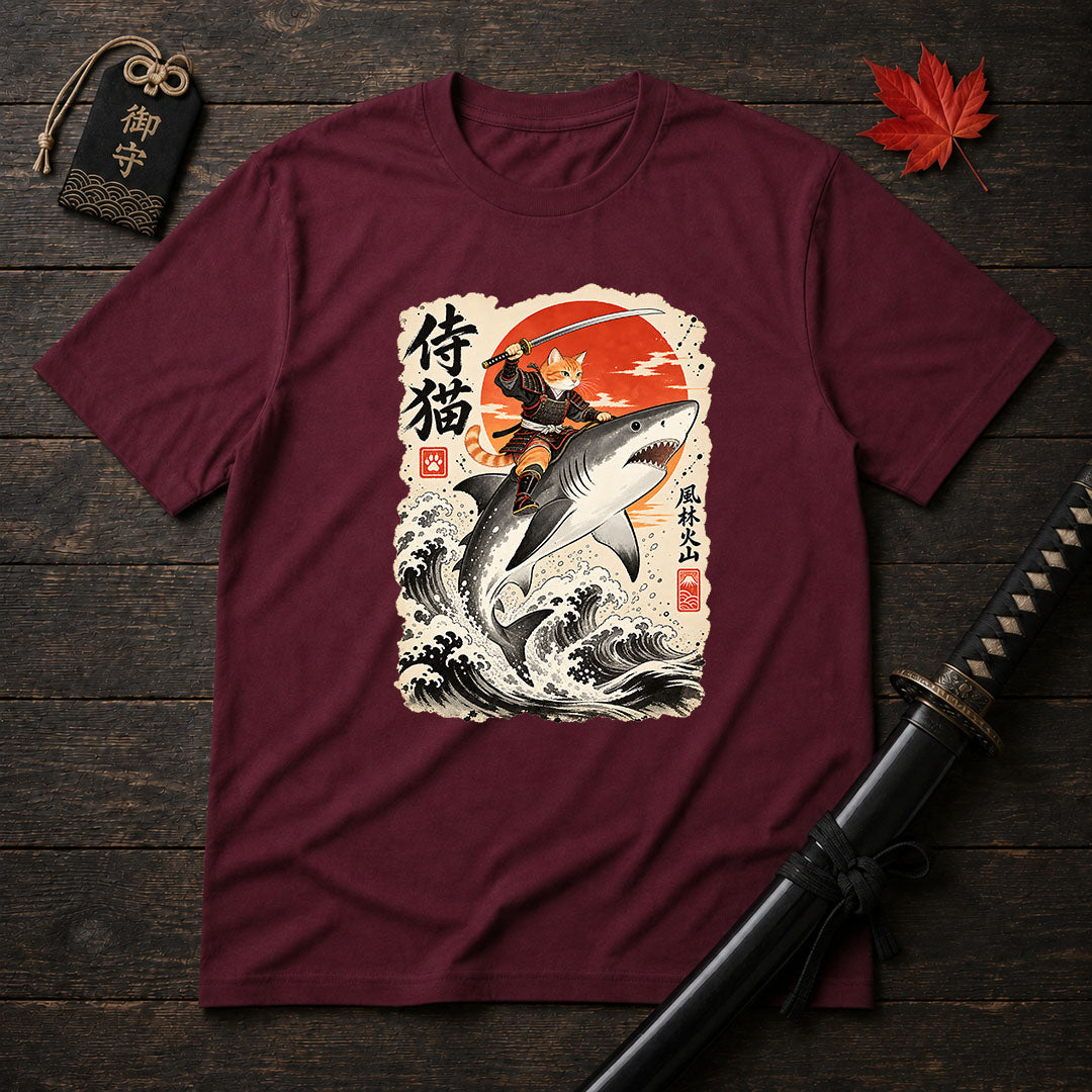 Katana-Wielding Cat T-Shirt