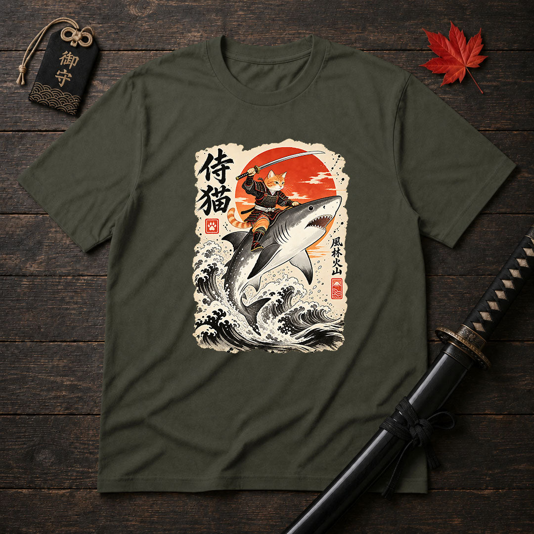 Katana-Wielding Cat T-Shirt