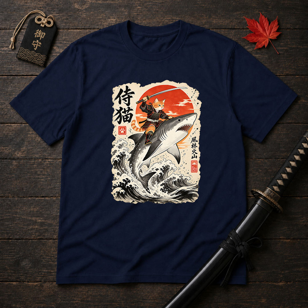 Katana-Wielding Cat T-Shirt