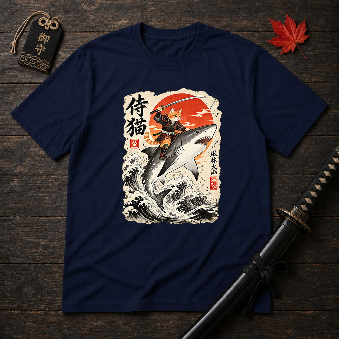 Katana-Wielding Cat T-Shirt