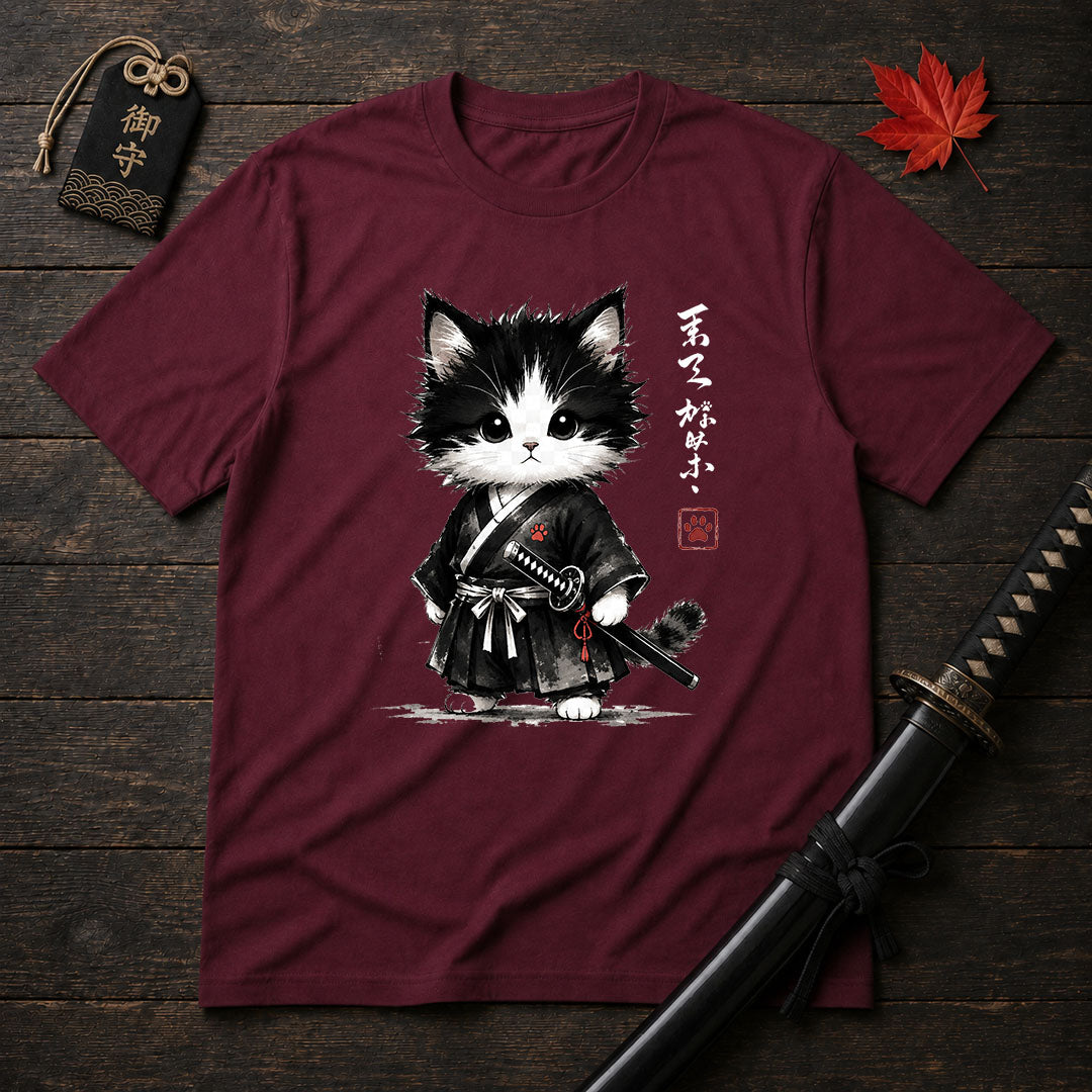 Kawaii Cat Ronin T-Shirt