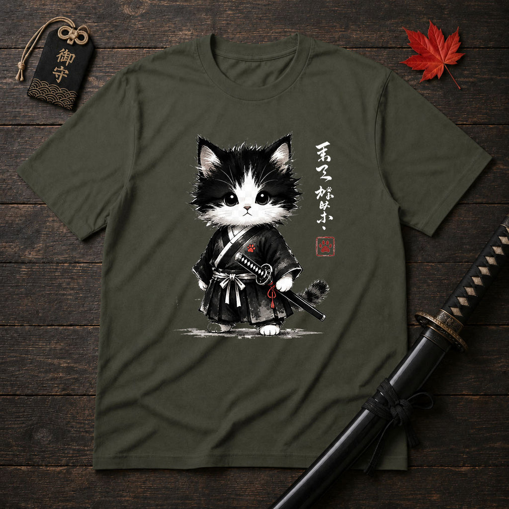 Kawaii Cat Ronin T-Shirt