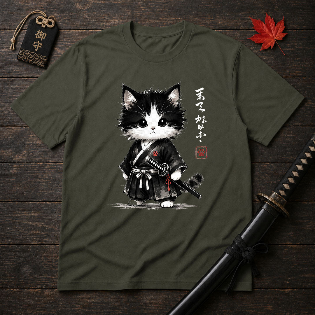 Kawaii Cat Ronin T-Shirt
