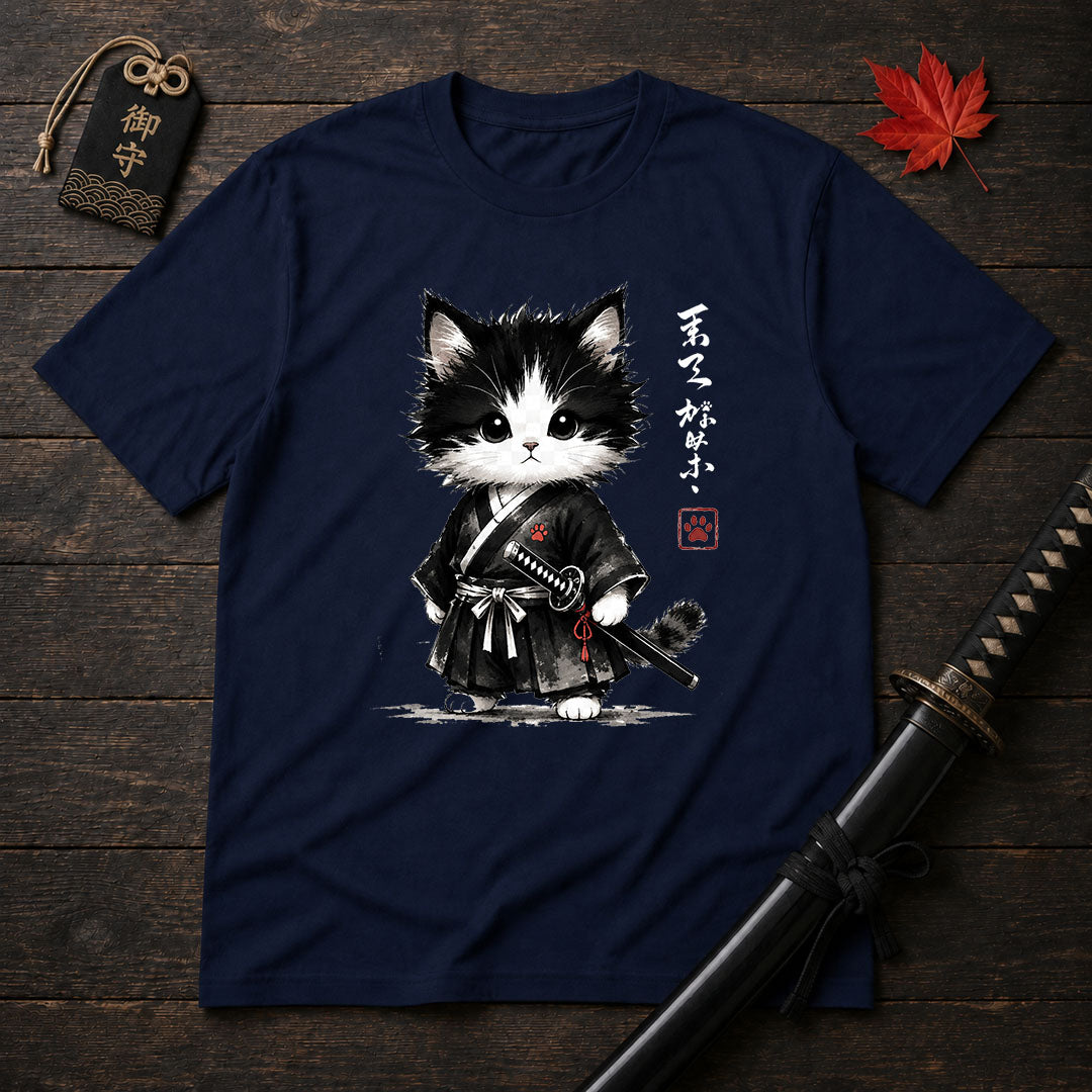 Kawaii Cat Ronin T-Shirt