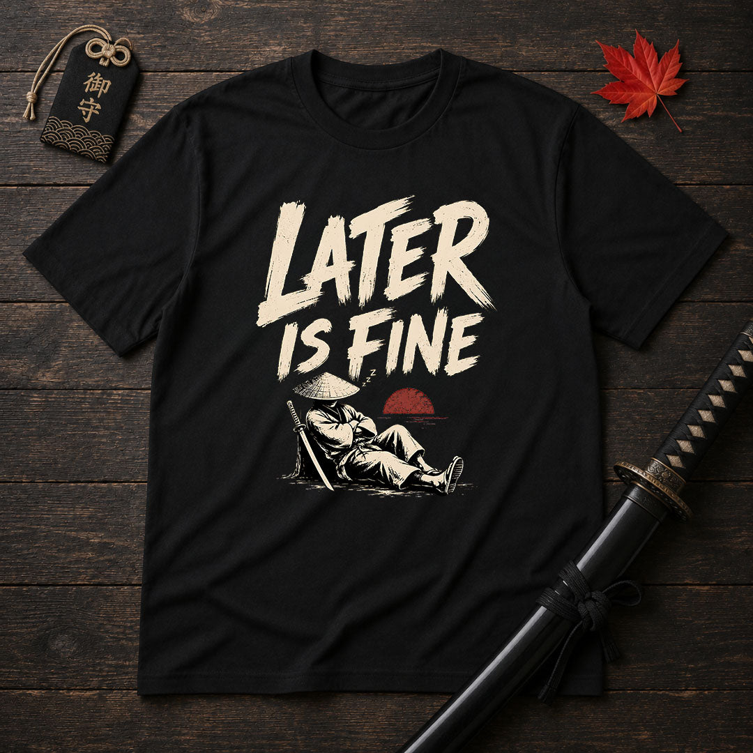 Later Is Fine Samurai T-Shirt
