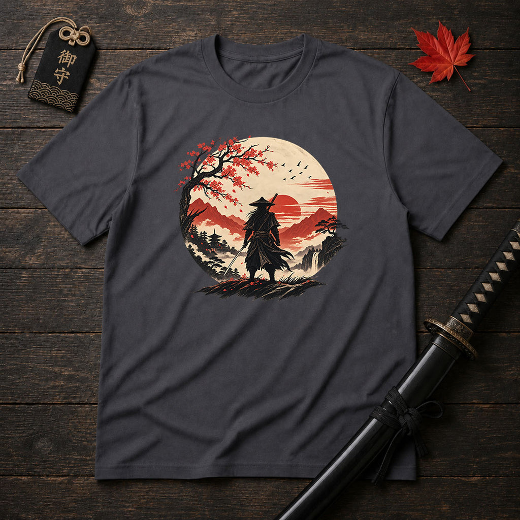 Lone Samurai Sunset T-Shirt