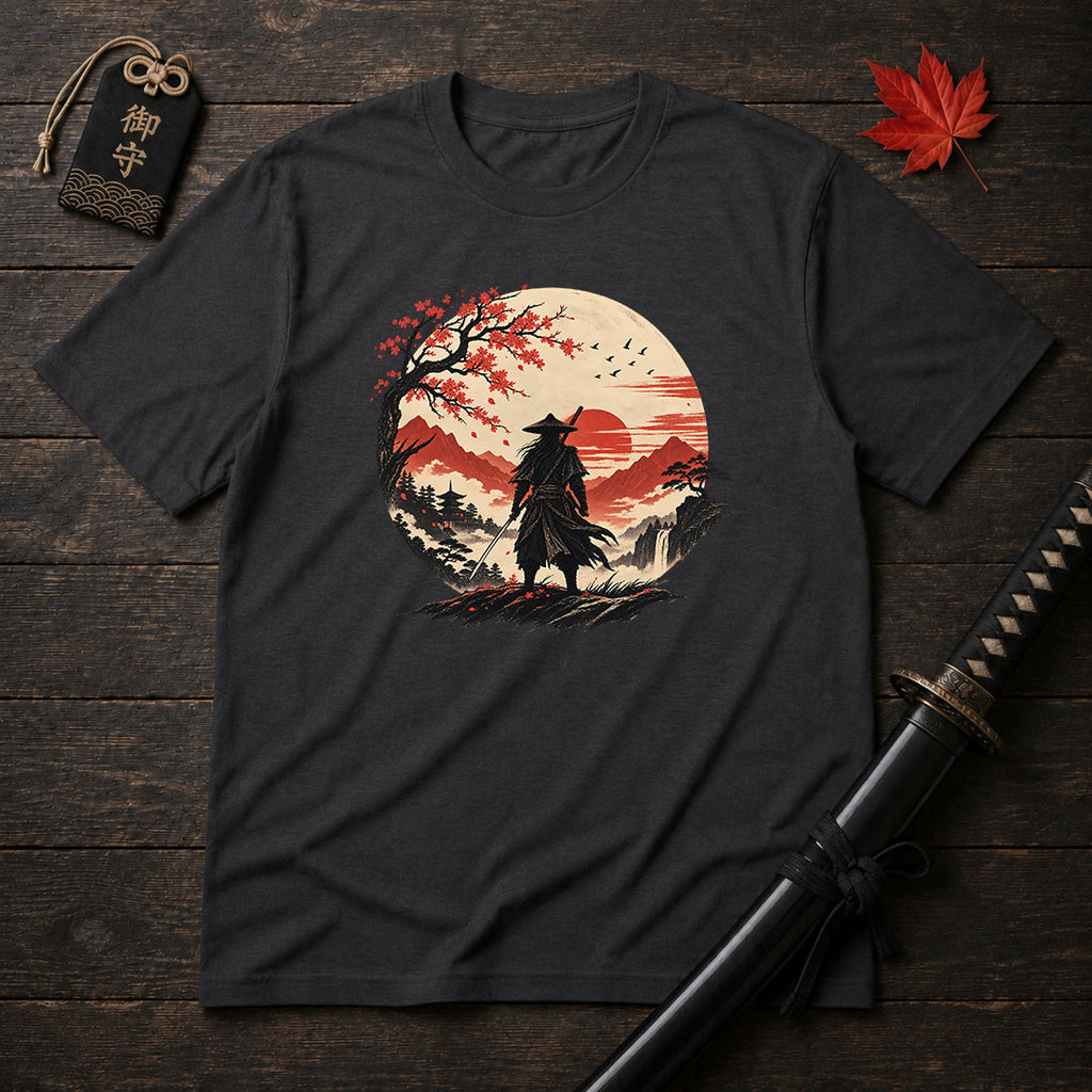 Lone Samurai Sunset T-Shirt
