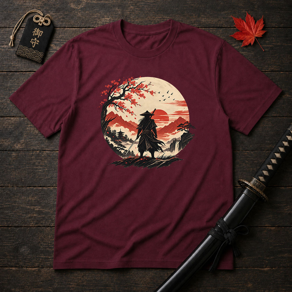 Lone Samurai Sunset T-Shirt