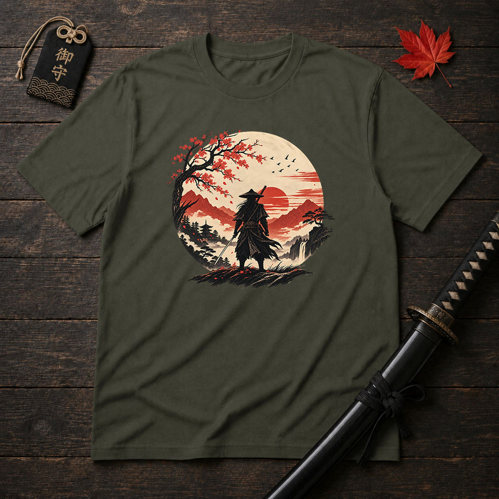 Lone Samurai Sunset T-Shirt