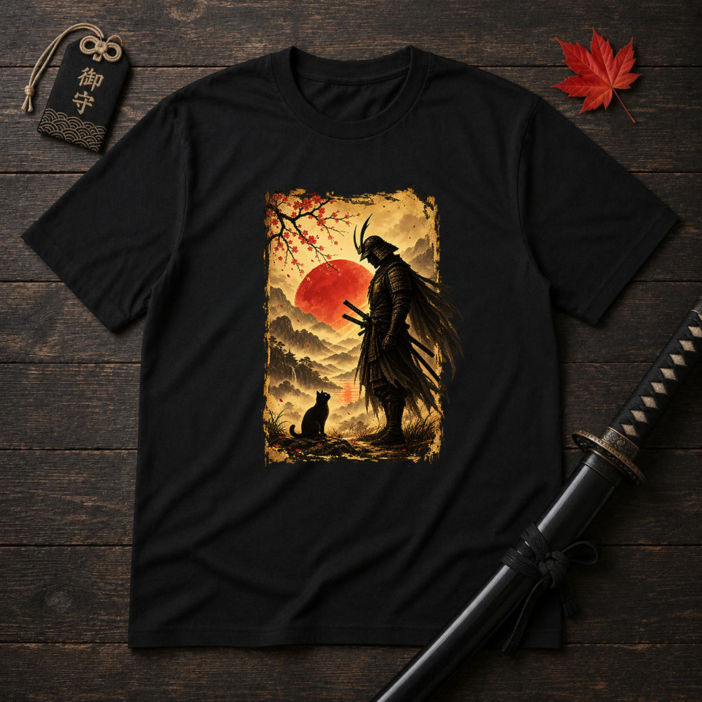 Lonely Ronin And Cat T-Shirt