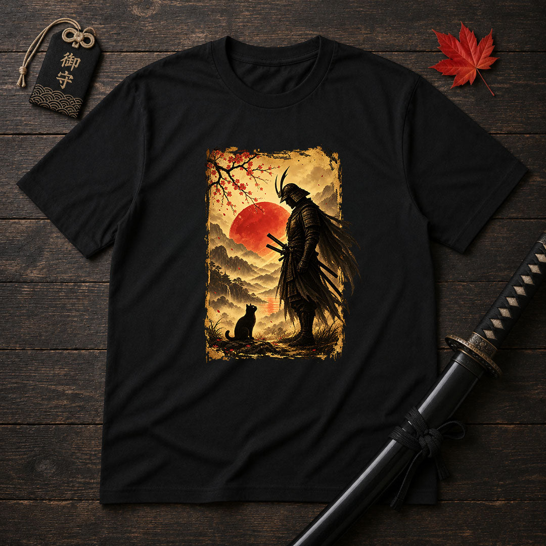 Lonely Ronin And Cat T-Shirt