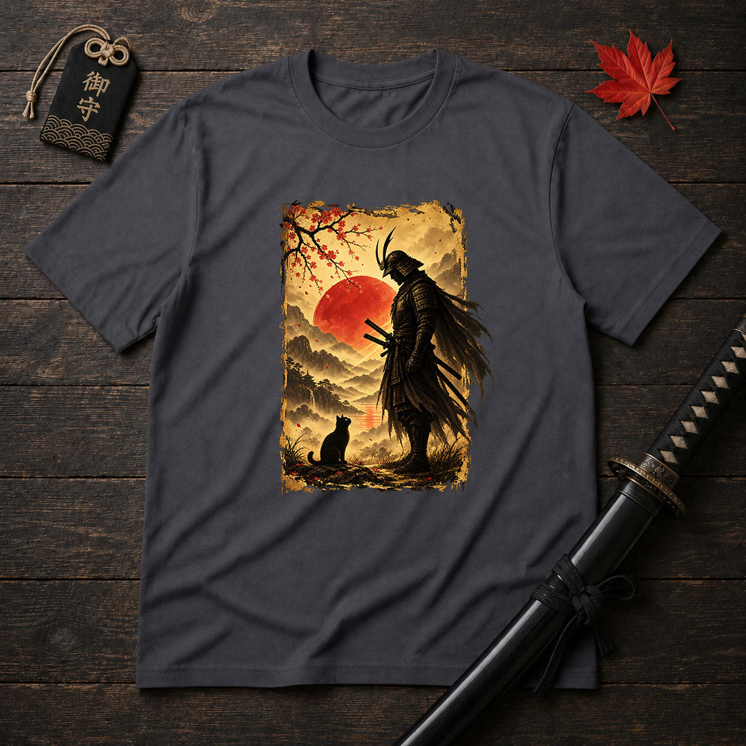 Lonely Ronin And Cat T-Shirt