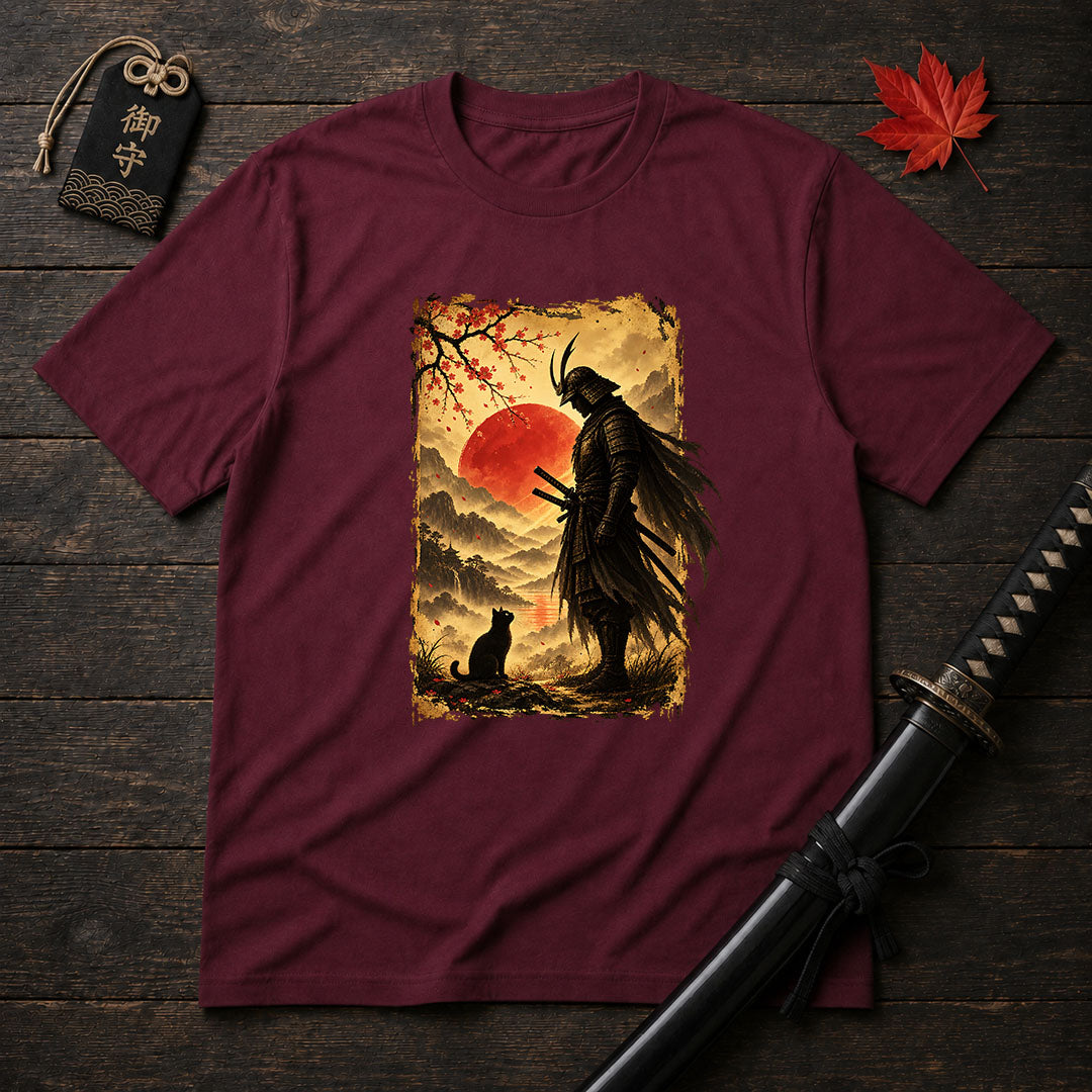 Lonely Ronin And Cat T-Shirt