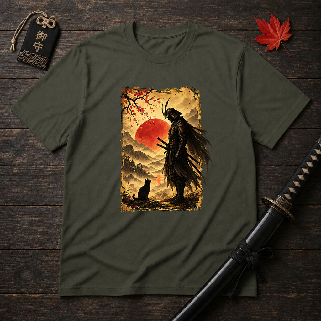 Lonely Ronin And Cat T-Shirt