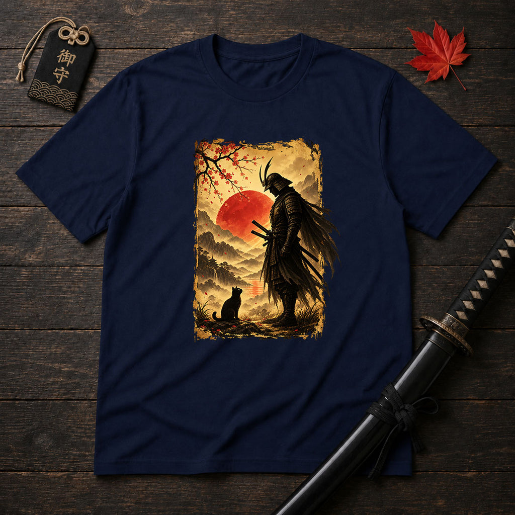 Lonely Ronin And Cat T-Shirt