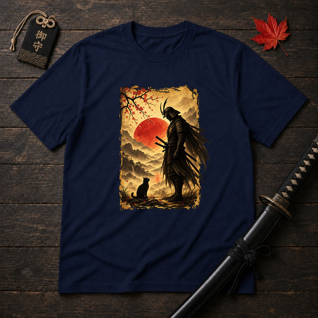 Lonely Ronin And Cat T-Shirt