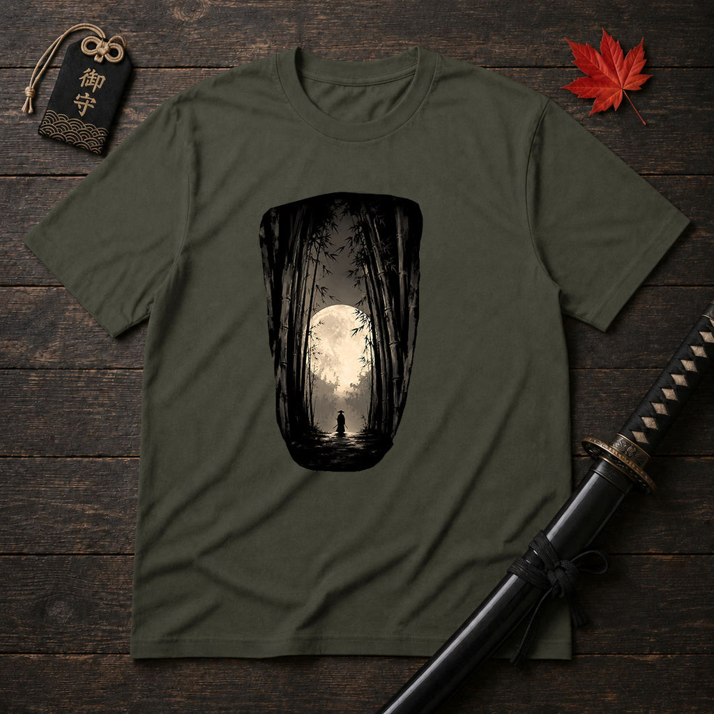 Moonlit Bamboo Path T-Shirt