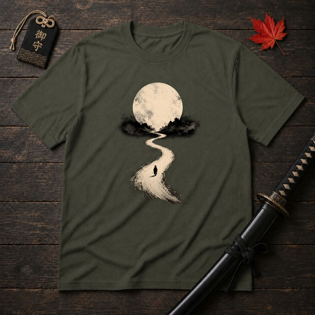 Moonlit Road Samurai T-Shirt