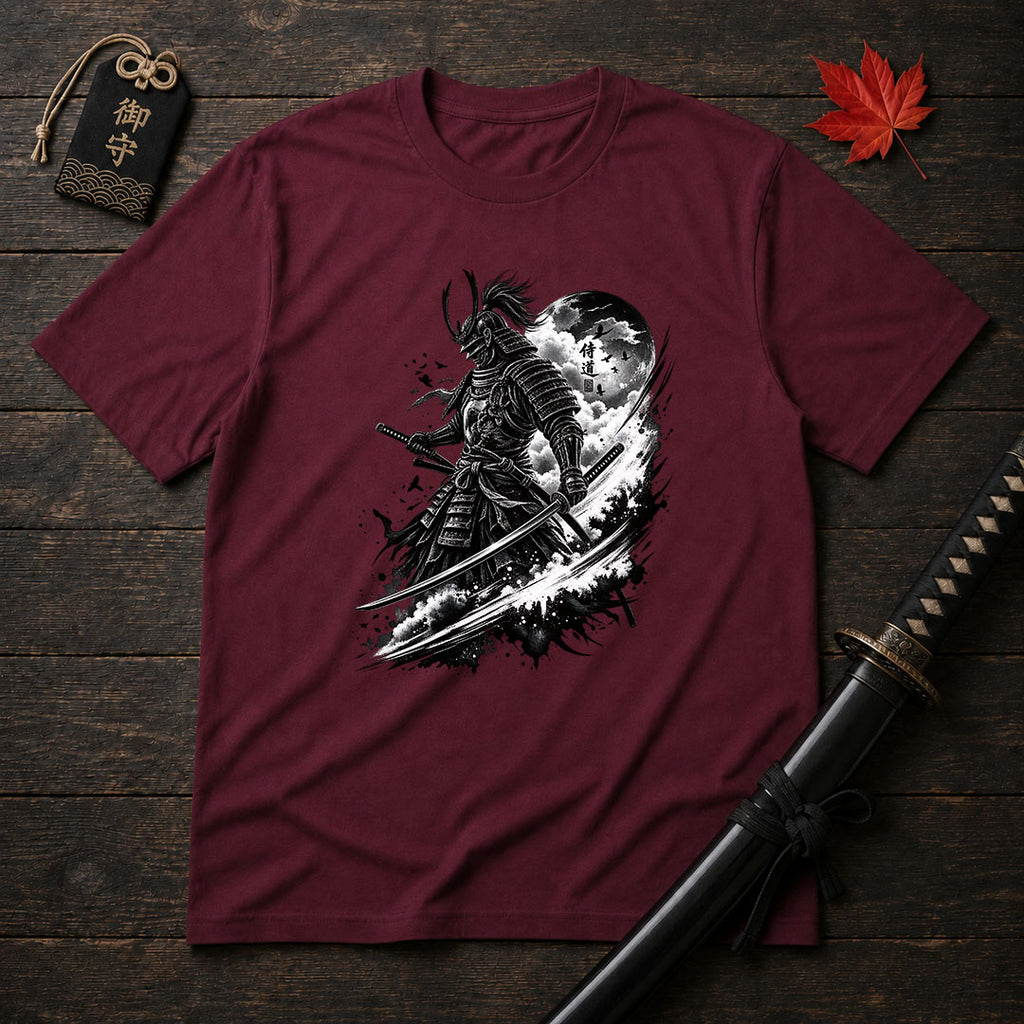 Moonlit Samurai Stance T-Shirt