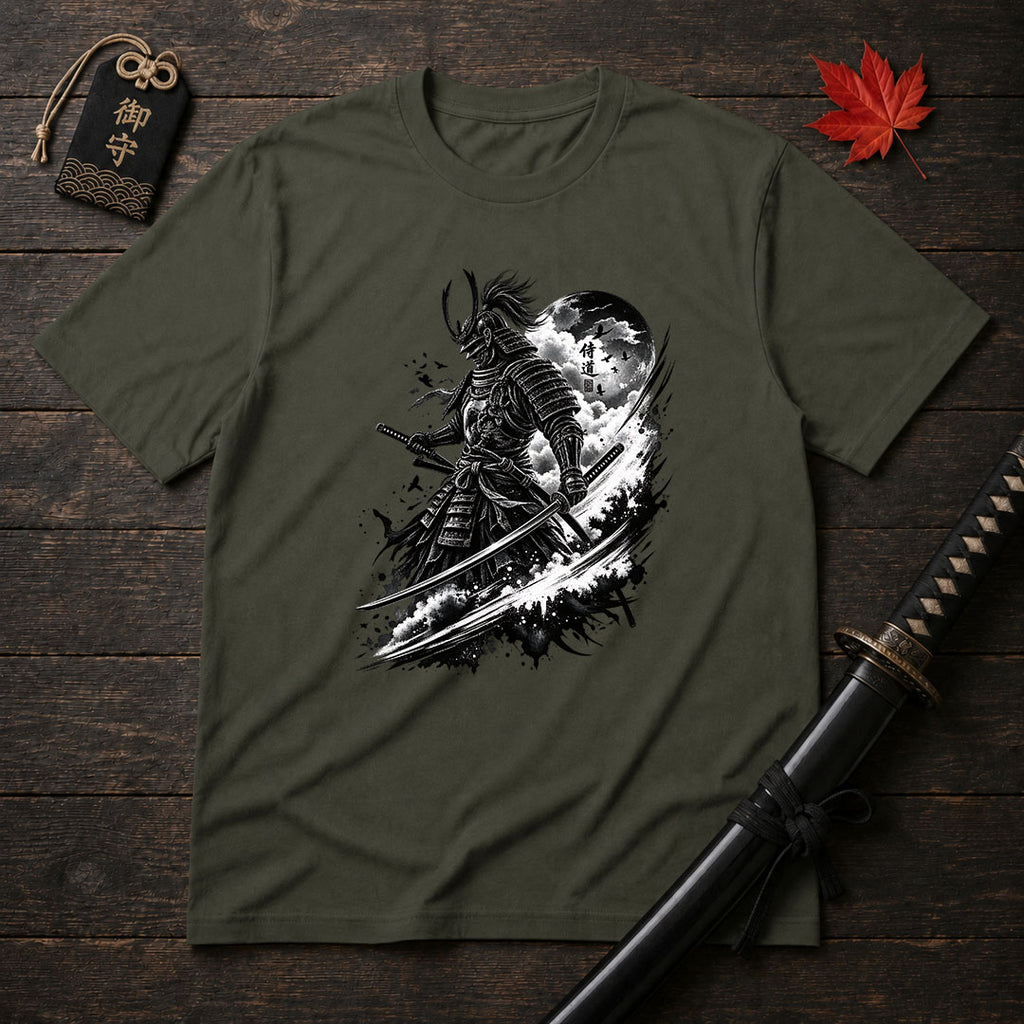 Moonlit Samurai Stance T-Shirt
