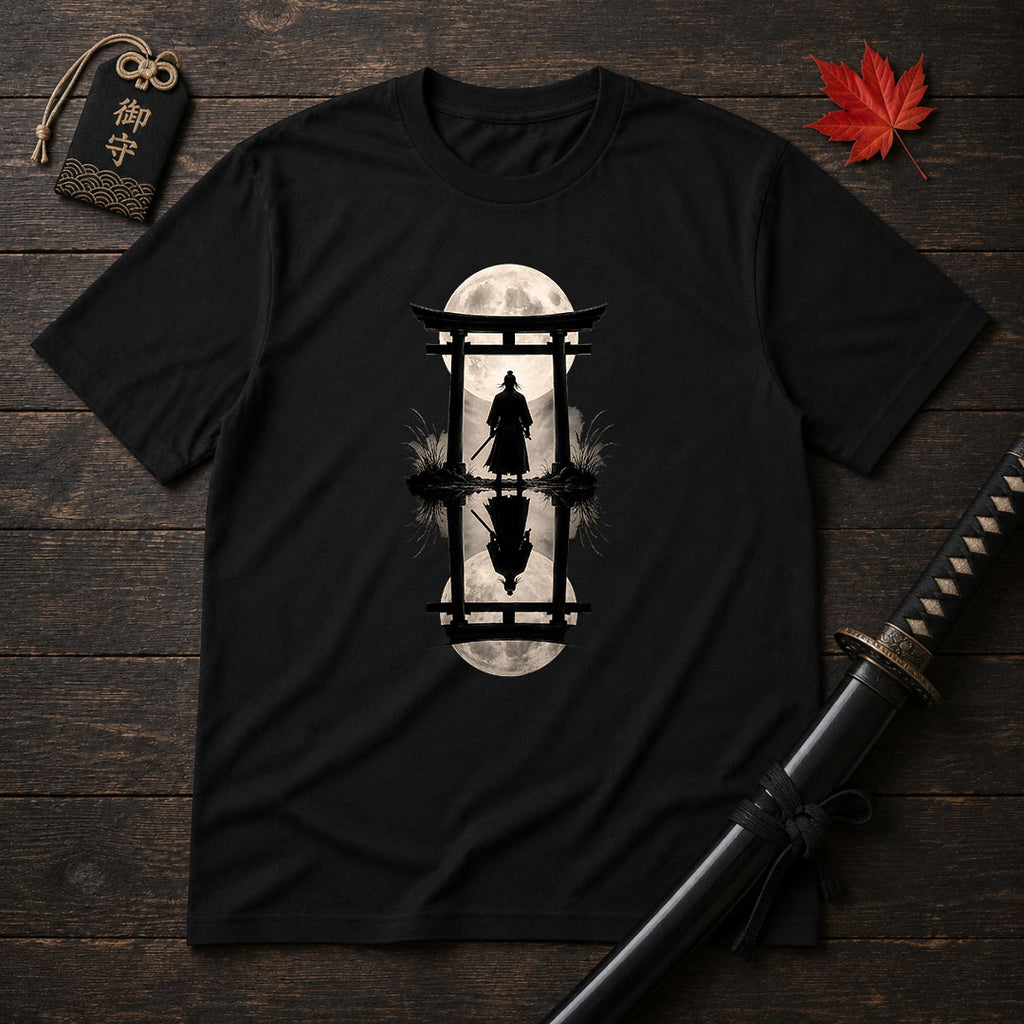 Moonlit Samurai Torii T-Shirt