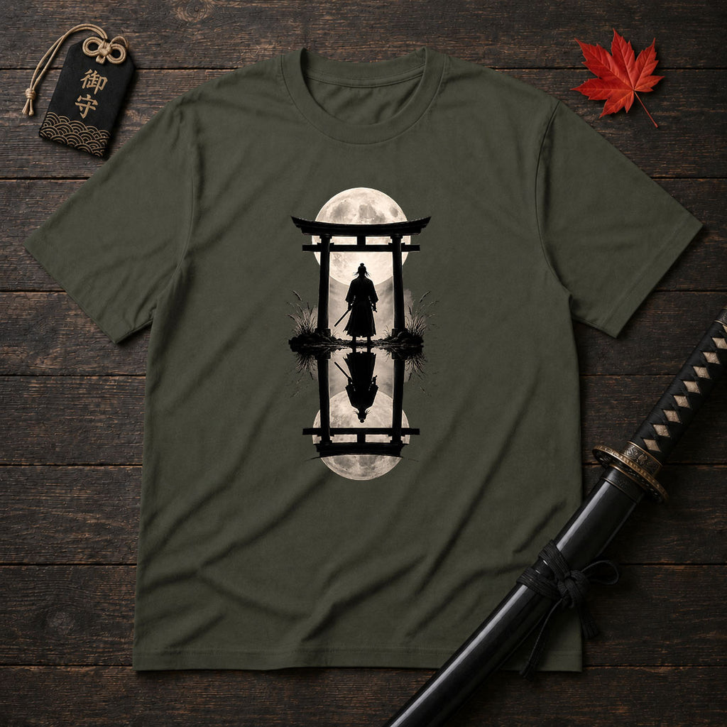 Moonlit Samurai Torii T-Shirt