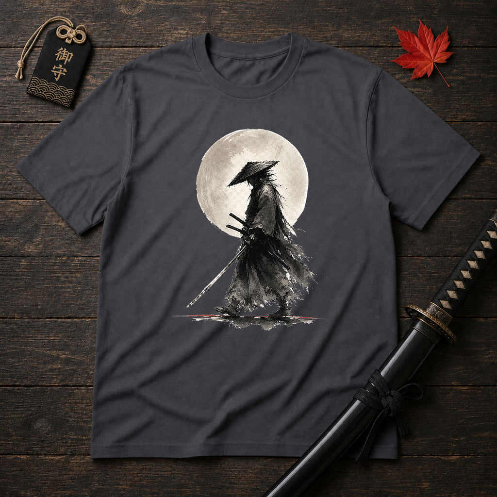 Moonlit Shadow Samurai T-Shirt