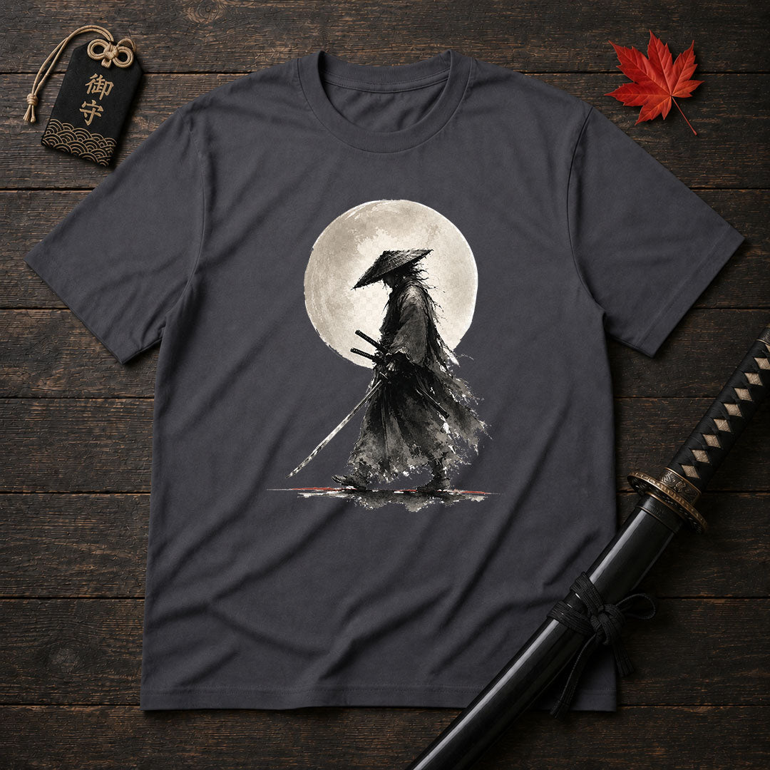 Moonlit Shadow Samurai T-Shirt