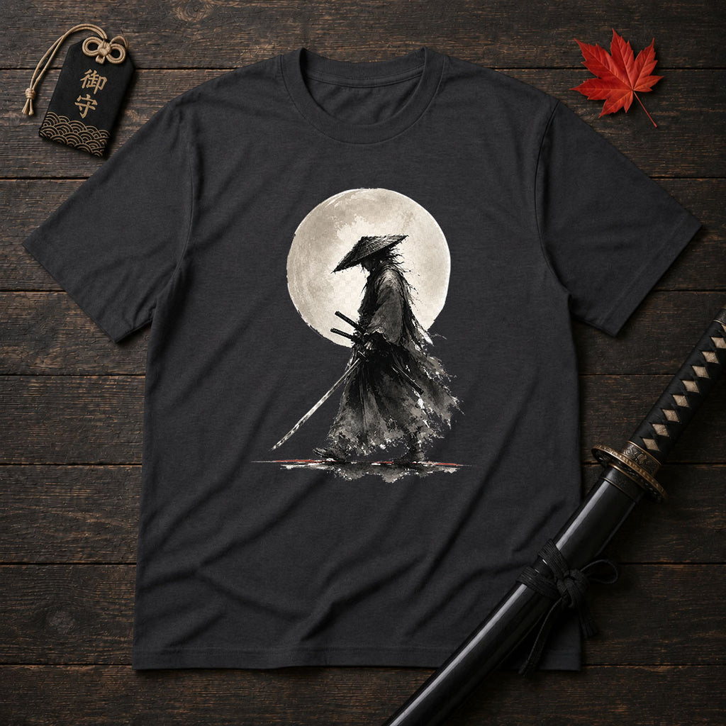 Moonlit Shadow Samurai T-Shirt