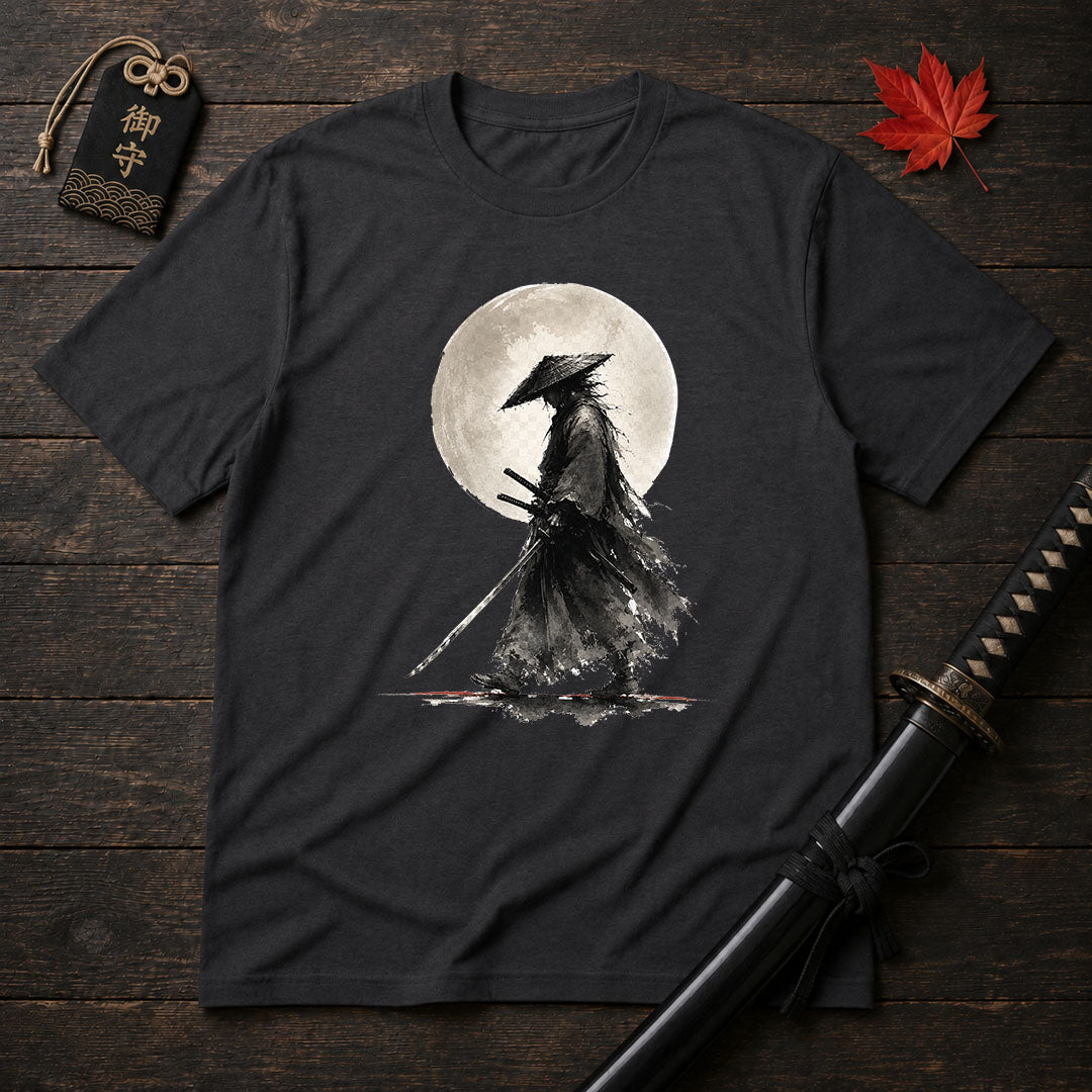 Moonlit Shadow Samurai T-Shirt