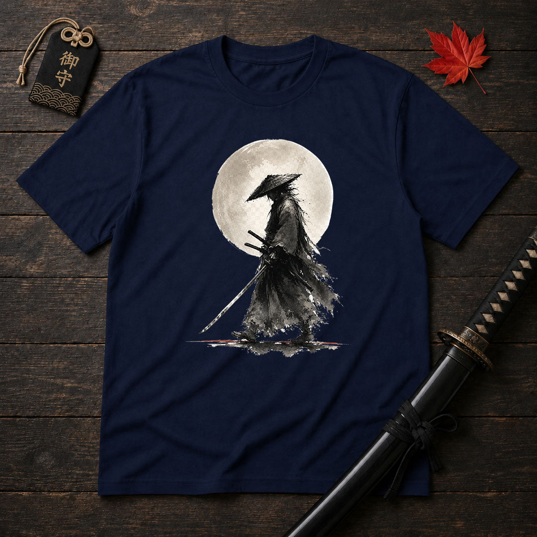 Moonlit Shadow Samurai T-Shirt