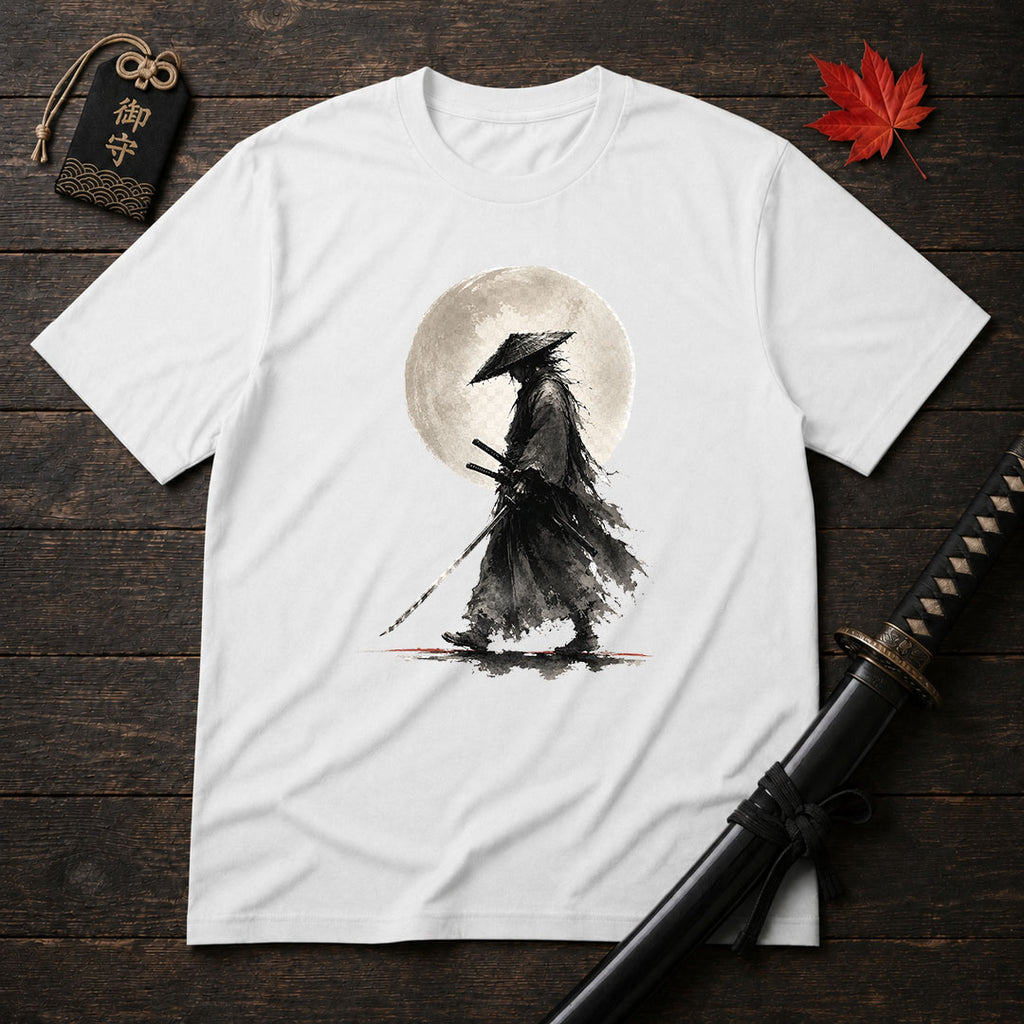 Moonlit Shadow Samurai T-Shirt
