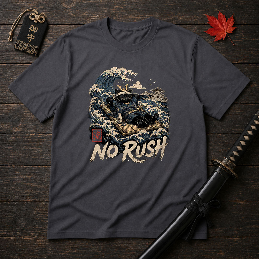 No Rush Katana Cat T-Shirt