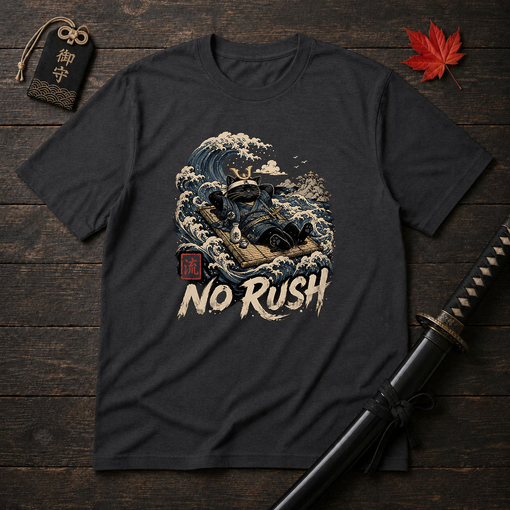 No Rush Katana Cat T-Shirt
