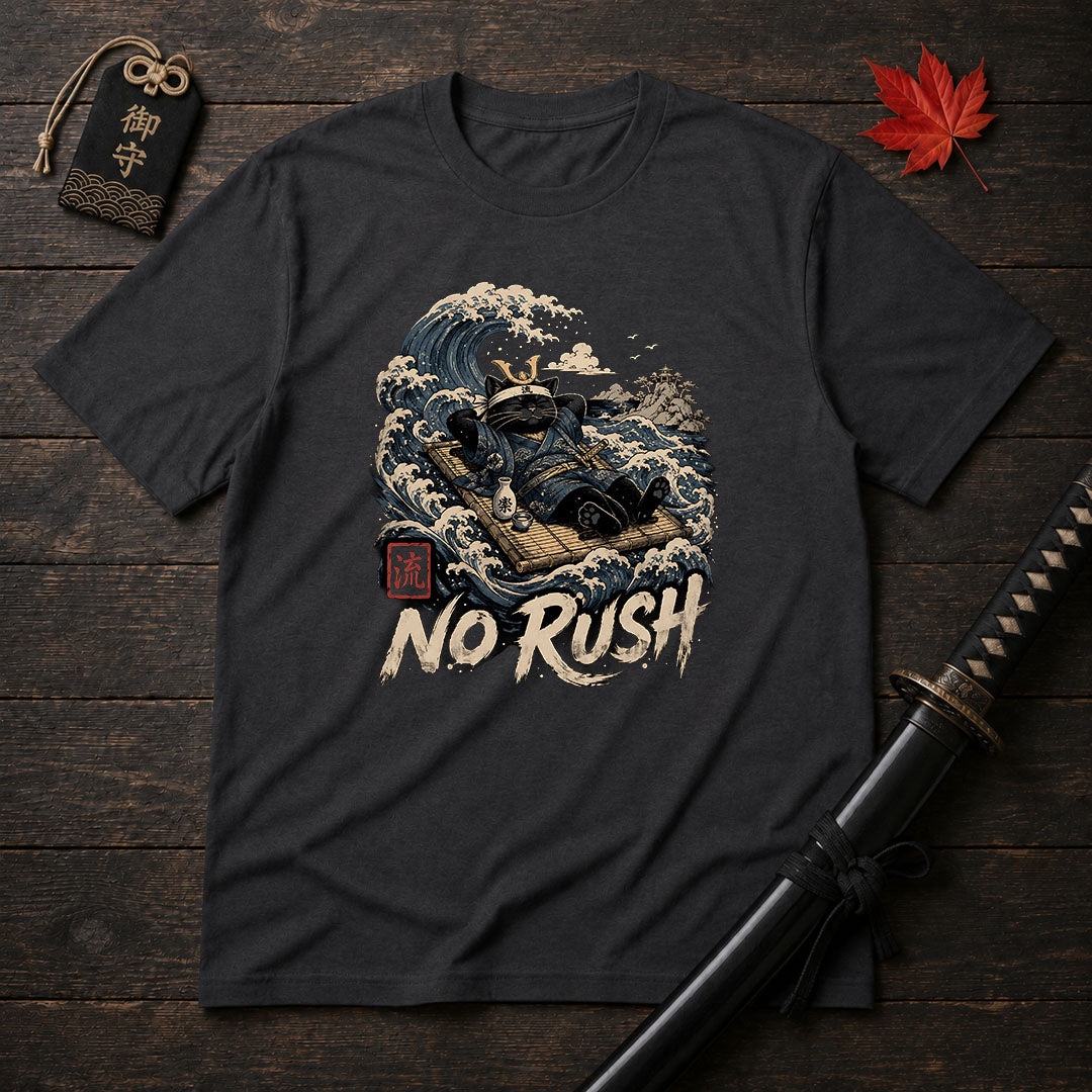 No Rush Katana Cat T-Shirt