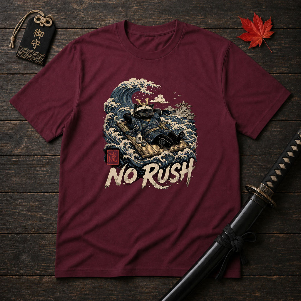 No Rush Katana Cat T-Shirt