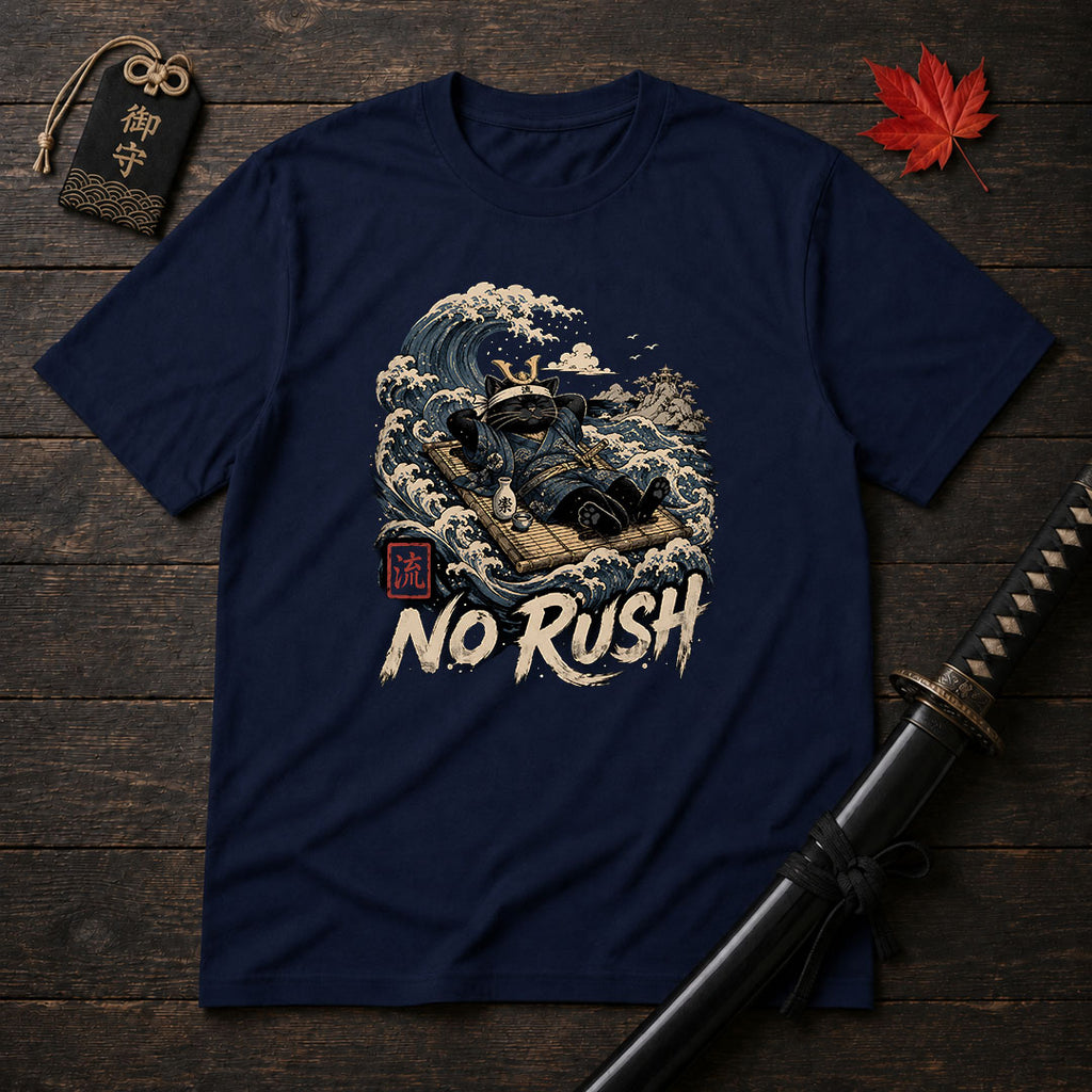No Rush Katana Cat T-Shirt