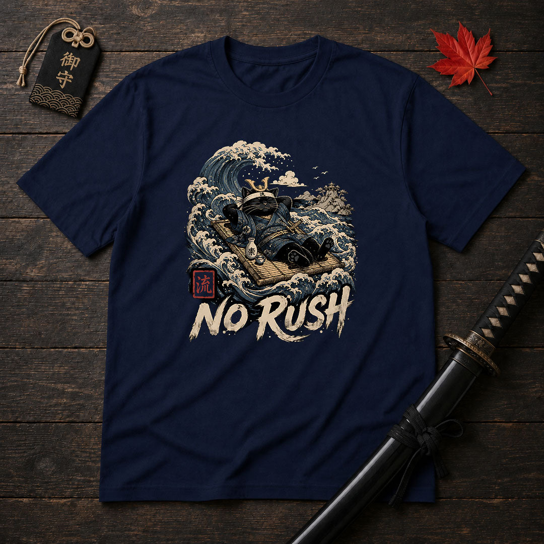 No Rush Katana Cat T-Shirt