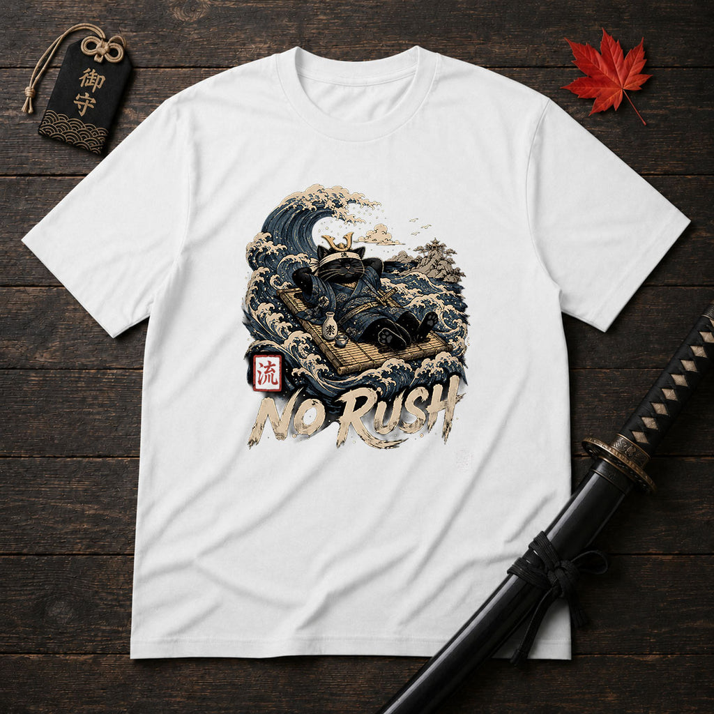 No Rush Katana Cat T-Shirt