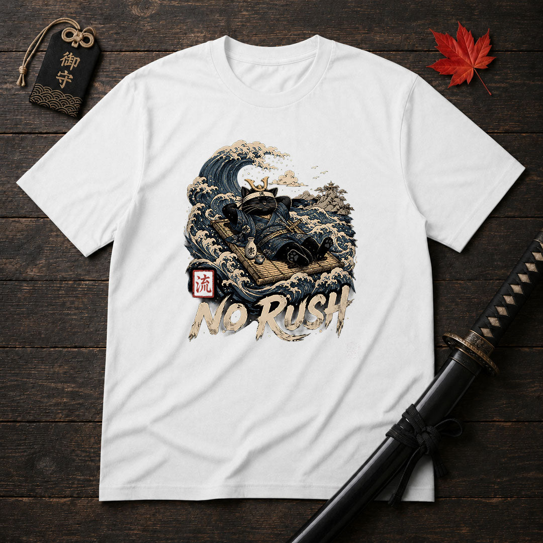 No Rush Katana Cat T-Shirt