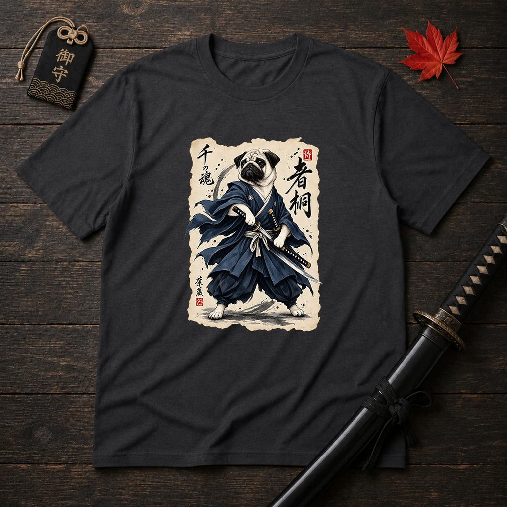 Pug Samurai Spirit T-Shirt