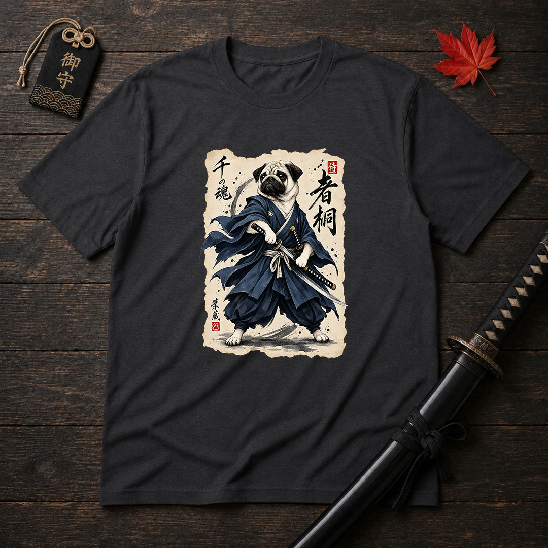 Pug Samurai Spirit T-Shirt