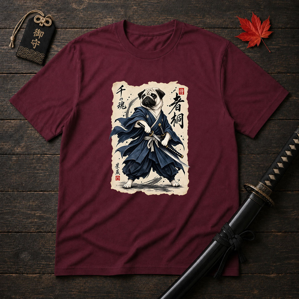 Pug Samurai Spirit T-Shirt